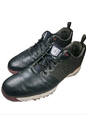 FootJoy FJ Contour Fit 54098 Men Golf Shoe Sz:13 Tech Gorp EUC Blk Softspike[4E